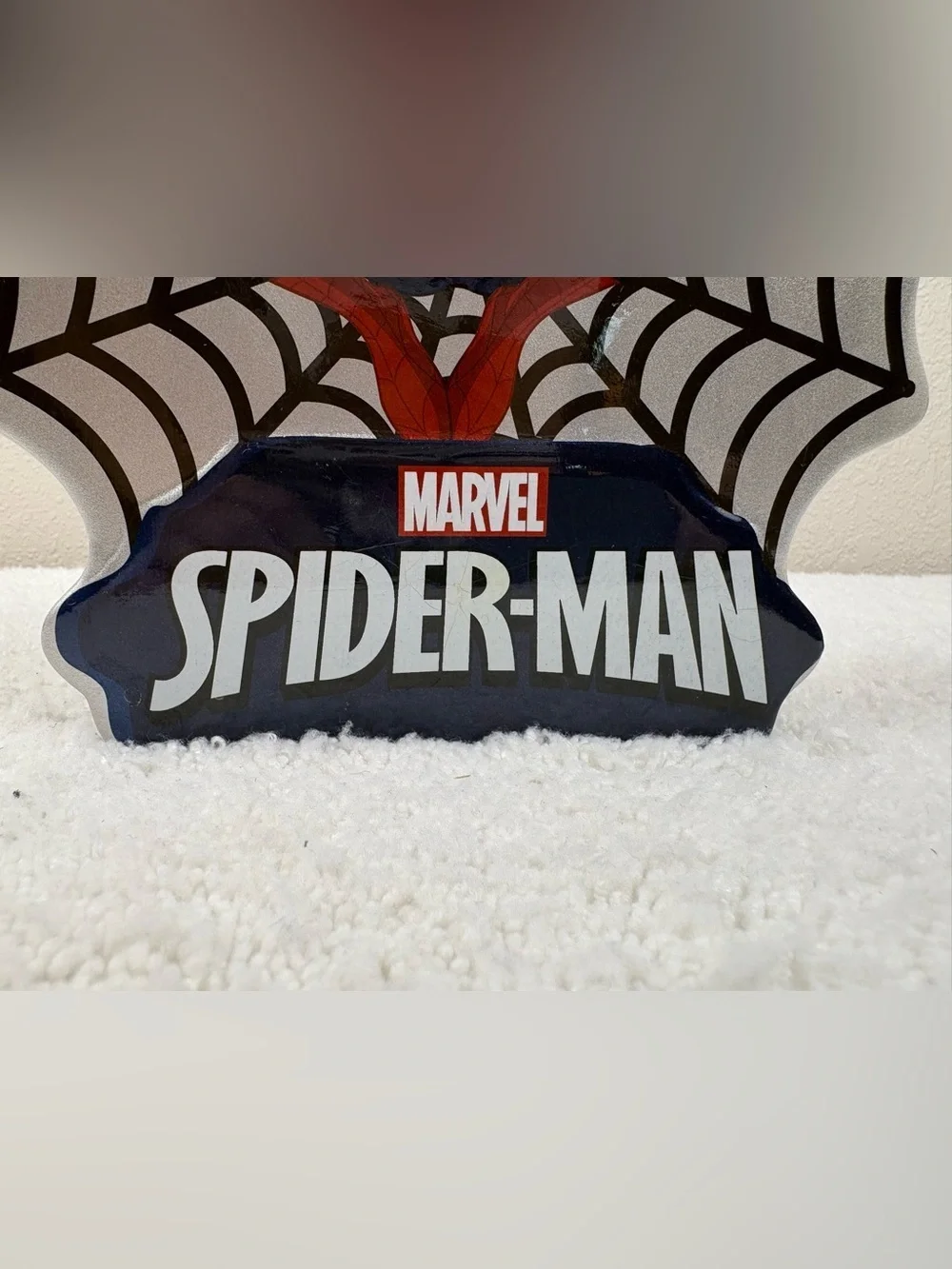 Marvel Spider-Man Piggy Bank with a Web Design and Character’s Logo